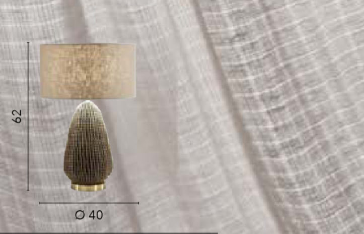 Lume con base realizzata con erba marina intrecciata e paralume in canvas 1XE27 non incl. POSIDONIA Lume con base realizzata con erba marina intrecciata e paralume in canvas 1XE27 non incl. POSIDONIA